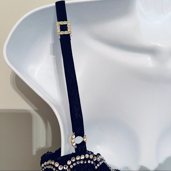 VDP Silk Lace Crystals Minidress - Picture 5 of 12